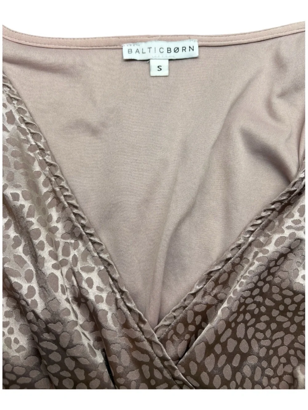 Baltic Born Leopard Jacquard Mauve Wrap Maxi Dress Sz S - Picture 8 of 10
